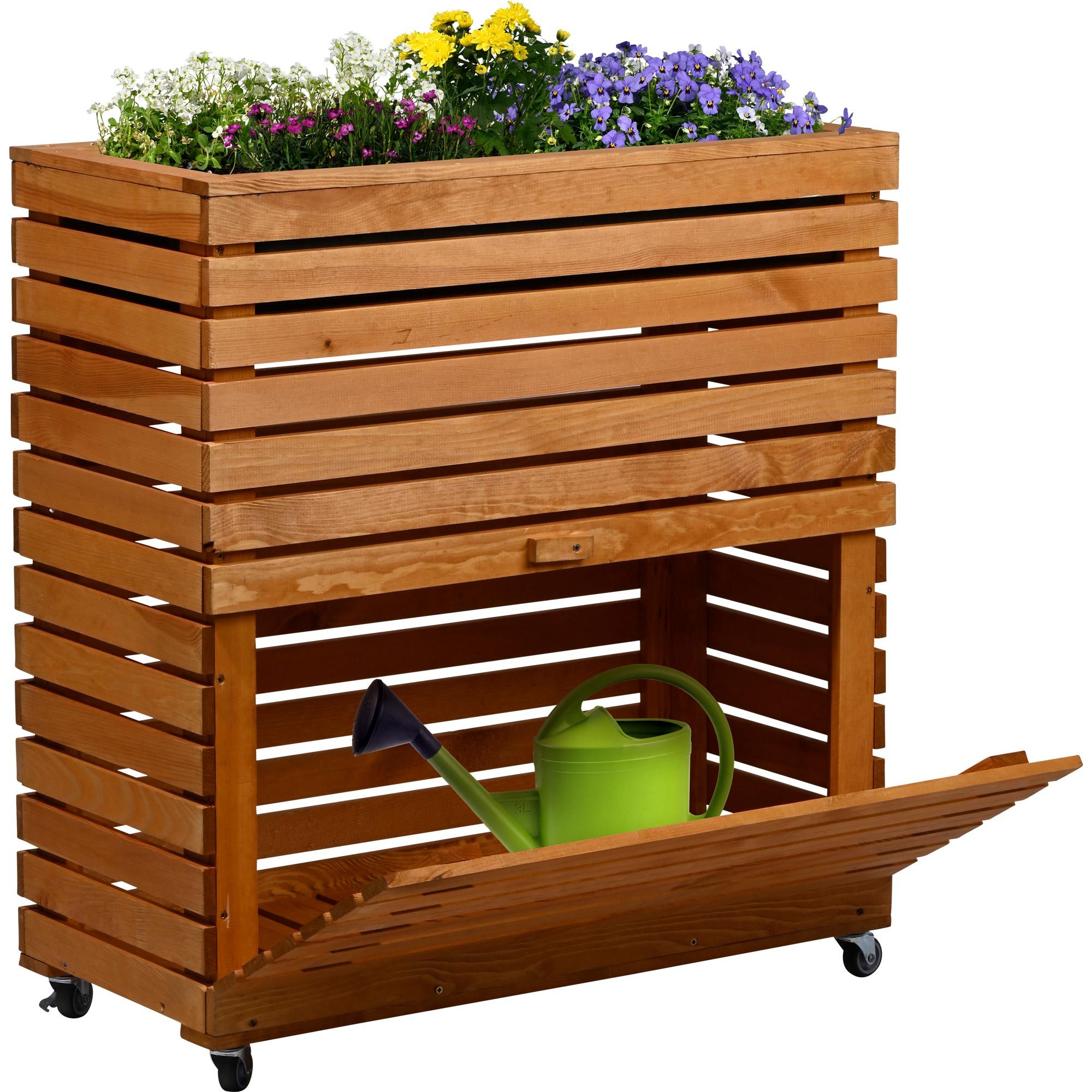 dobar Hochbeet "Rolla" Gr. L, Braun, ca. 72 x 32,5 x 78 cm (L x B x H) groß und ca. 13,4 kg