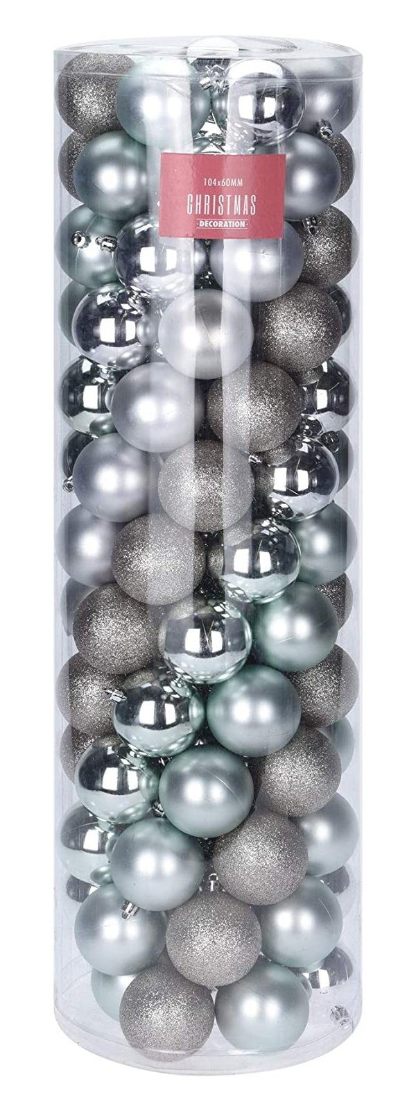 Farben verschiedenen (104 St), Weihnachtsbaumkugel made2trade in Silber-Frost CHRISTMAS