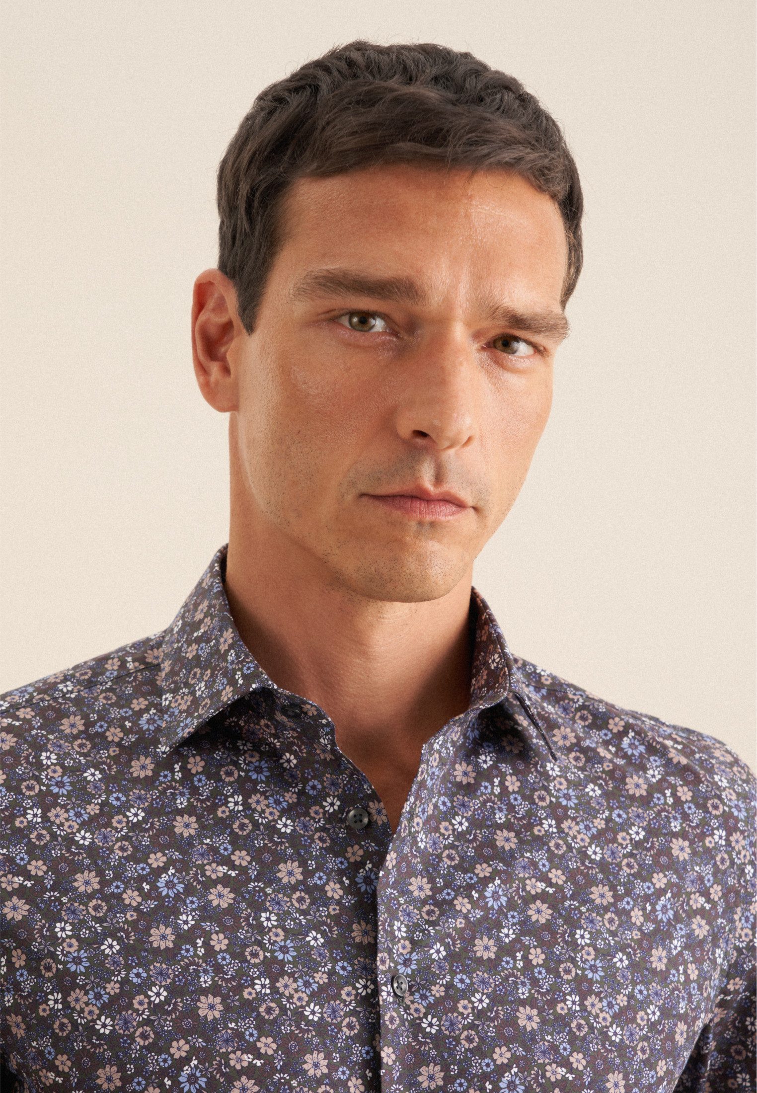 seidensticker Businesshemd Slim Slim 1/1 Kentkragen Floral