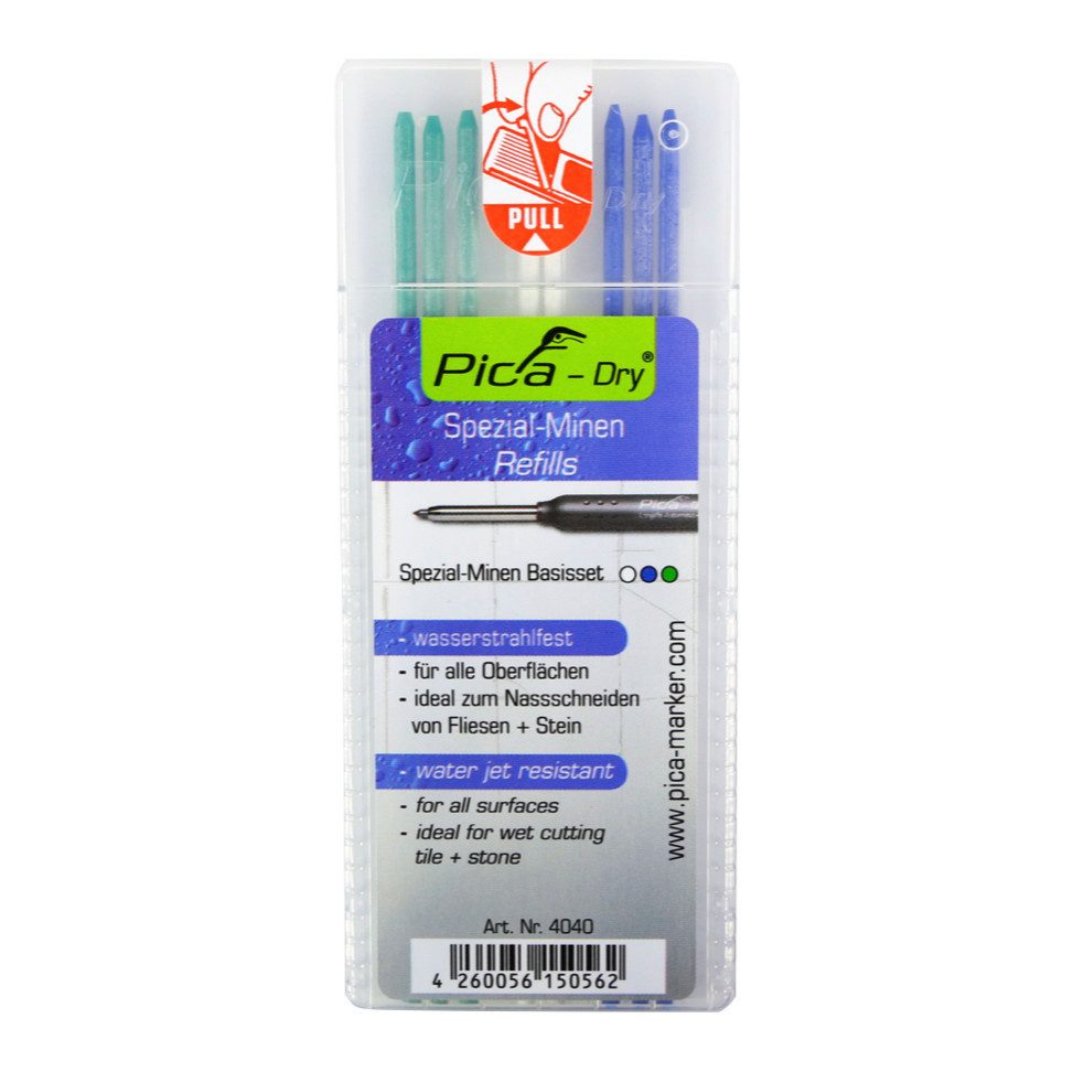 Pica-Marker Marker Pica DRY Spezialminen Basis Set Wasserstrahlfest 8 tlg. (4040)