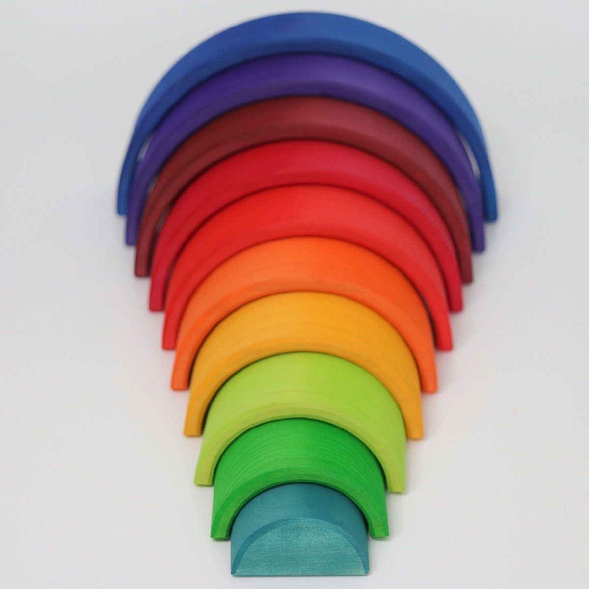 GRIMM´S Spiel und Holz Design Regenbogen Zahlenland 10 Teile Holzspielzeug Stapelsteine Spielbausteine