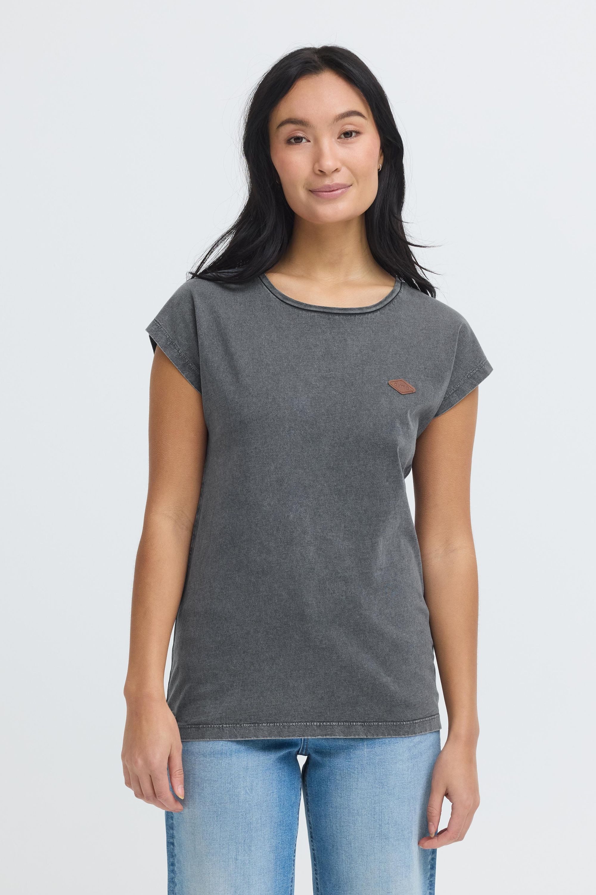 OXMO Rundhalsshirt OXSille Acid Washed T-Shirt