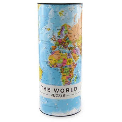 Extragoods Puzzle Weltpuzzle Englisch THE WORLD 1000 Teile - Die gesamte Weltkarte in 68 x 48 cm, Puzzleteile