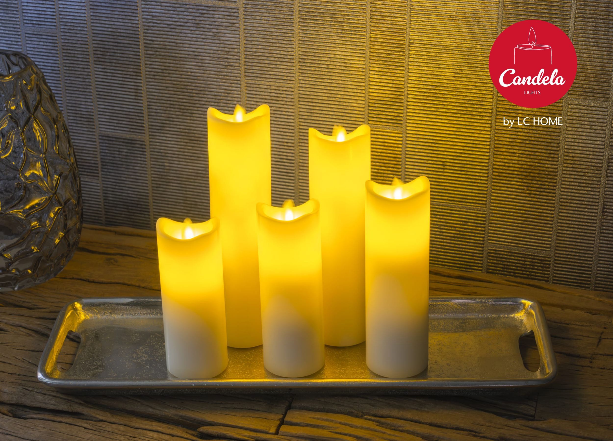 LC Home LED-Kerze Set Echtwachskerze Timerfunktion Fernbedienung LED Kerzen günstig online kaufen