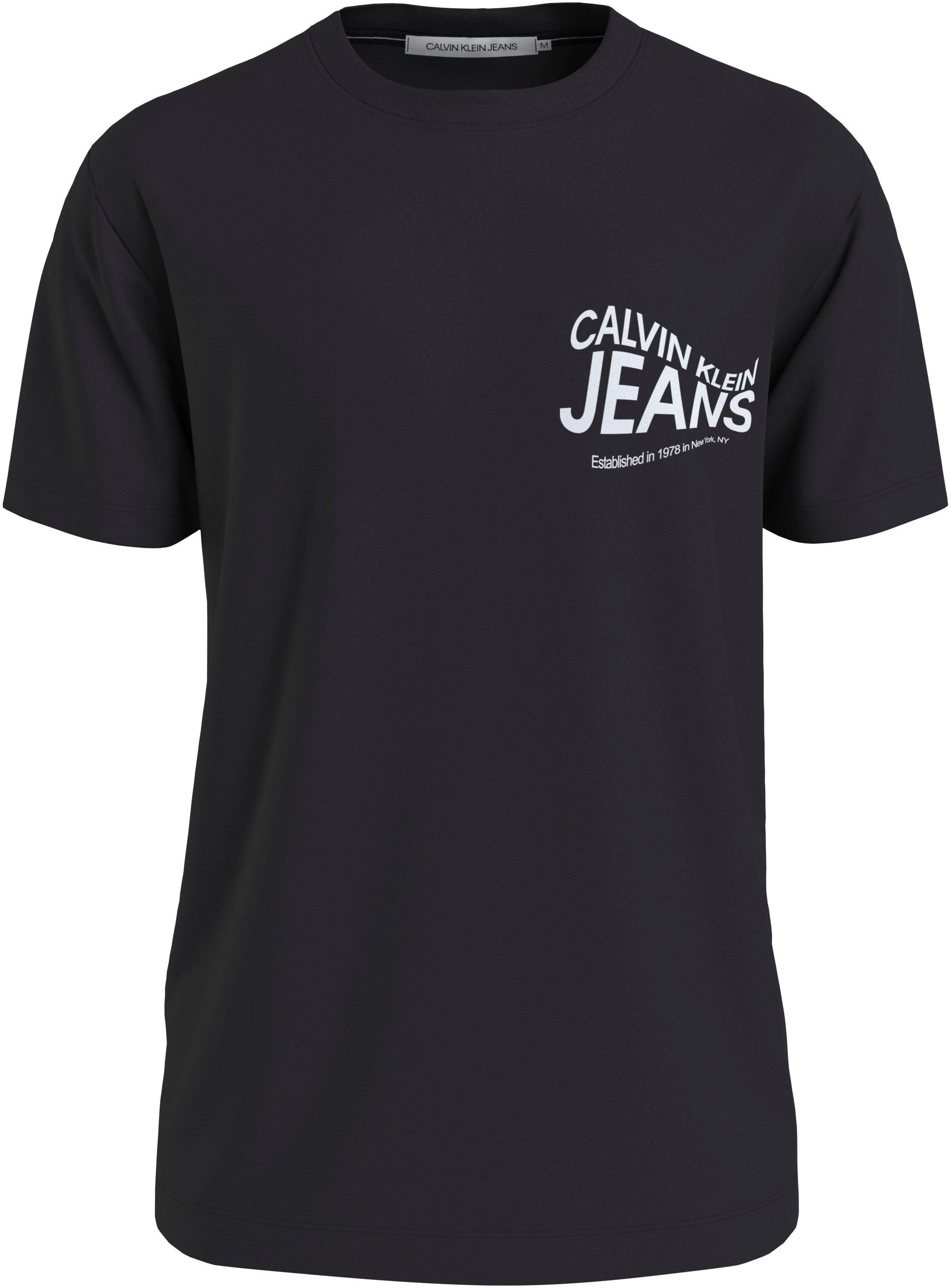 Klein Black FUTURE TEE Jeans MOTION GRAPHIC Ck Calvin T-Shirt