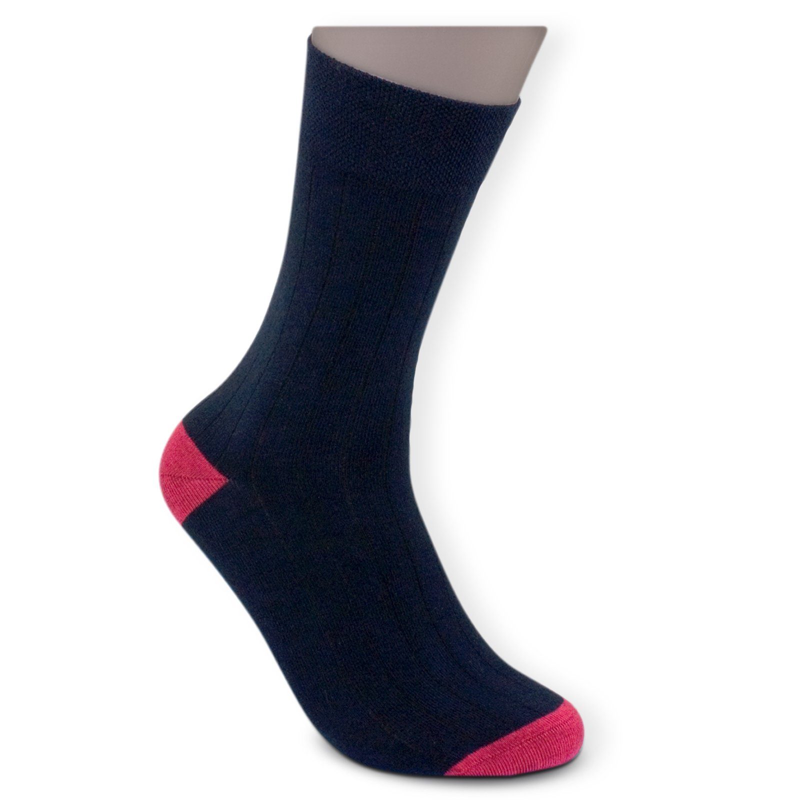 olivgrün) Die Gummi blau ohne (Bund, Komfortbund STREIFEN Basicsocken Sockenbude grau mit 5-Paar,