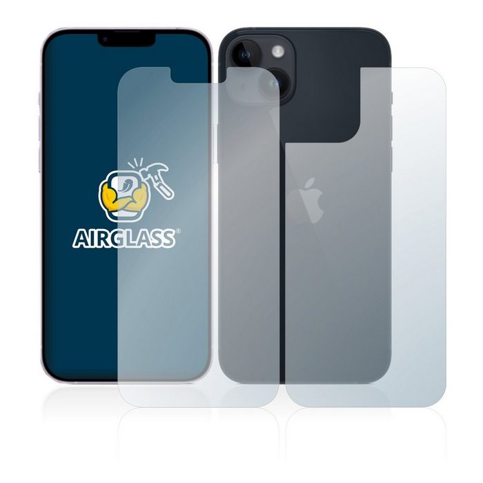 BROTECT flexible Panzerglasfolie für Apple iPhone 14 Plus (Display+Rückseite) Displayschutzglas Schutzglas Glasfolie klar