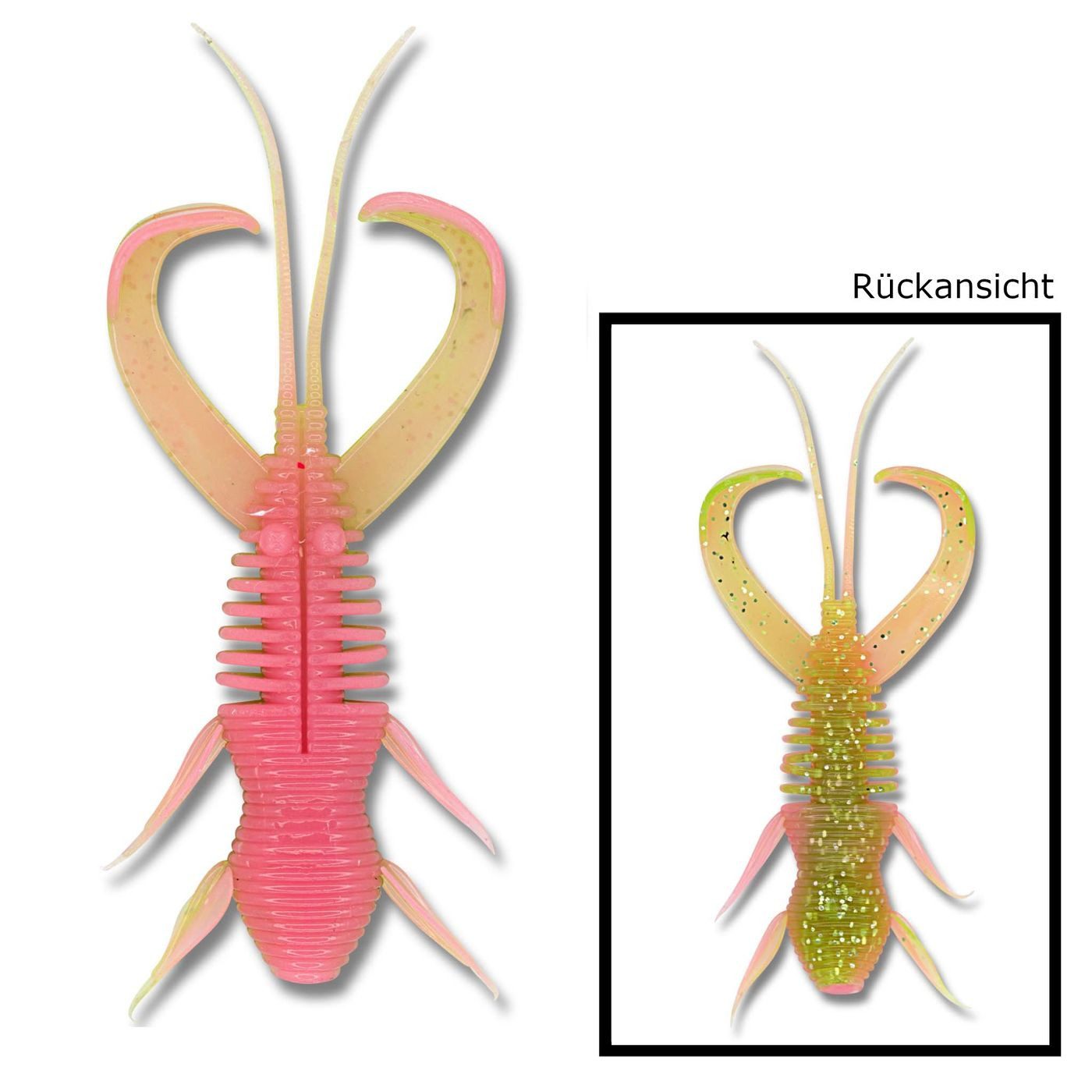 Monkey Lures by Big L Kunstköder Monkey Lures 10cm Craby Lui - 5 Gummikrebse