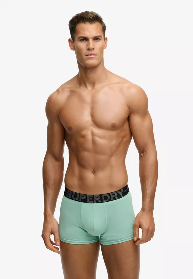 Superdry Boxershorts TRUNK TRIPLE PACK (Packung, 3-St) aus Baumwollmischung, körpernahe Passform