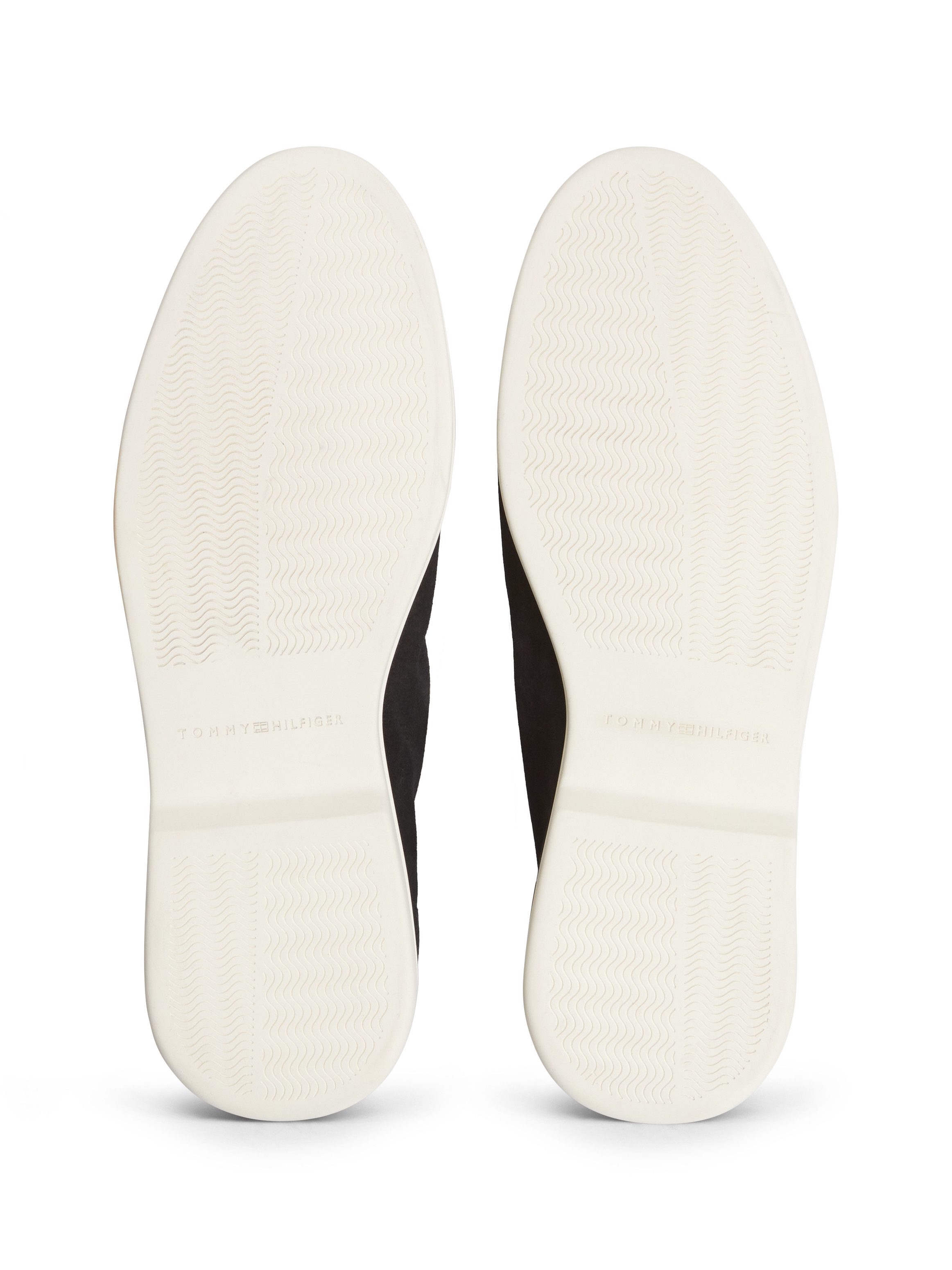 Tommy Hilfiger LIGHT SUEDE FLAG HARDWARE LOAFER Loafer Slipper, Schlupfschuh, mit modischem Zierriegel und Ziernähten