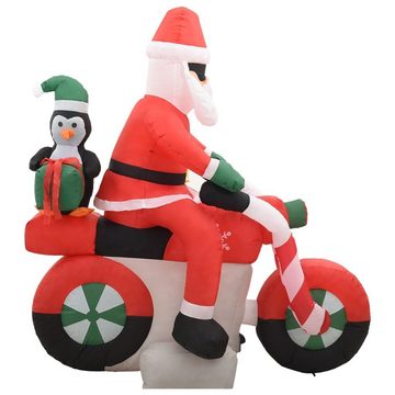 vidaXL Dekolicht Aufblasbarer Weihnachtsmann auf Motorrad LED IP44 160 cm außen draußen