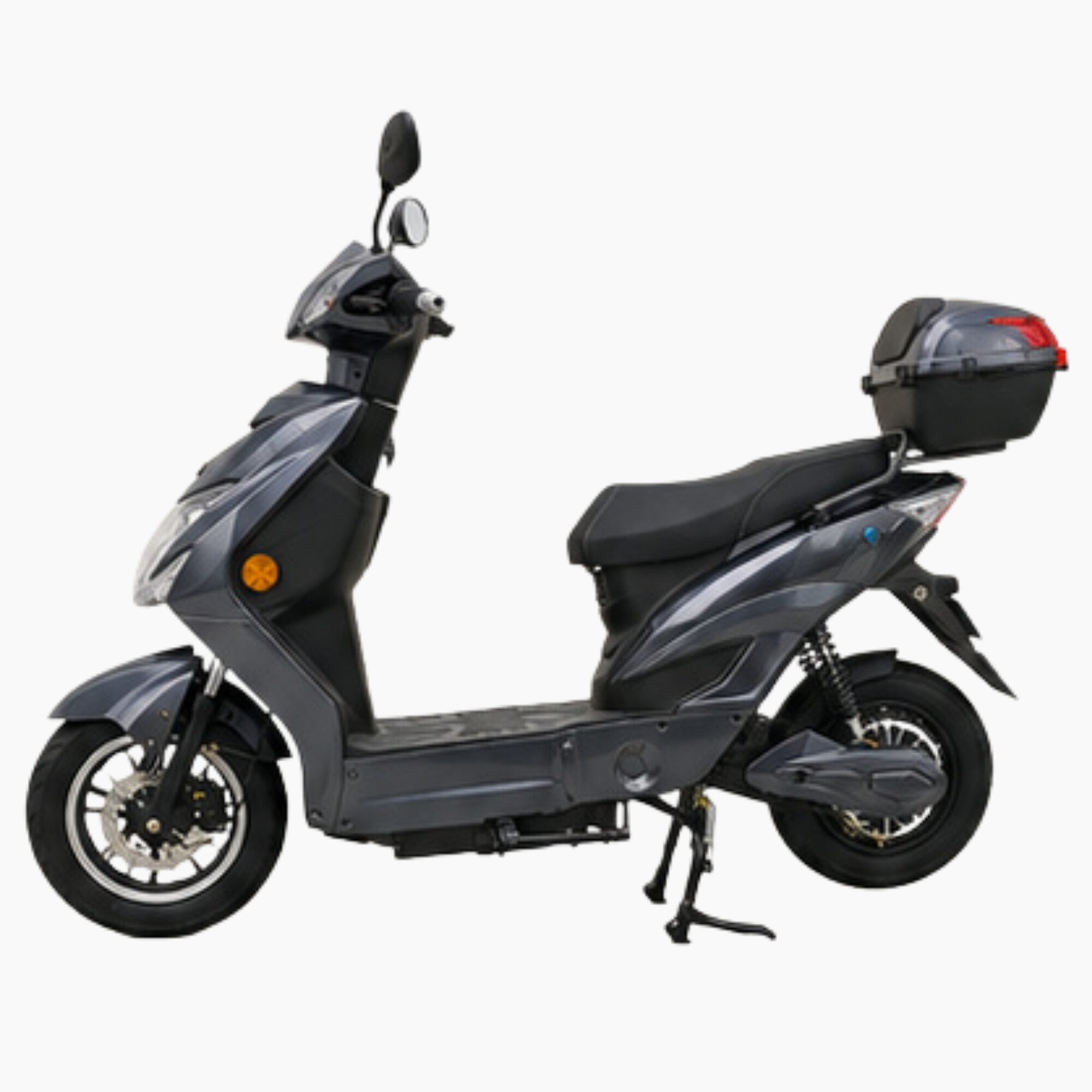 Urban Hopper E-Motorroller Elektro-Roller mit Straßenzulassung in Grau Urban Hopper Enjoy, 1000 W, 25 km/h, Reichweite ca. 75 km mit LED, Scheibenbremsen Inklusive Top-Case