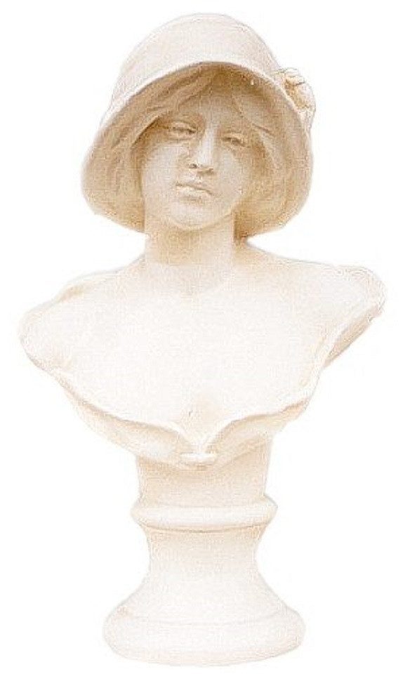 JVmoebel Skulptur Design Mädchen mit Hut Büste Figur Statue Skulpturen Dekoration 2039, Made in Europa