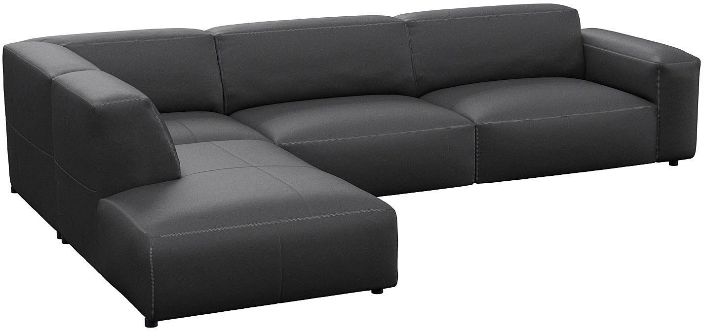 FLEXLUX Ecksofa Lucera, super bequem durch hochwertigen Sitzaufbau mit Kaltschaum, modern & anschmiegsam, L-Form, Designsofa