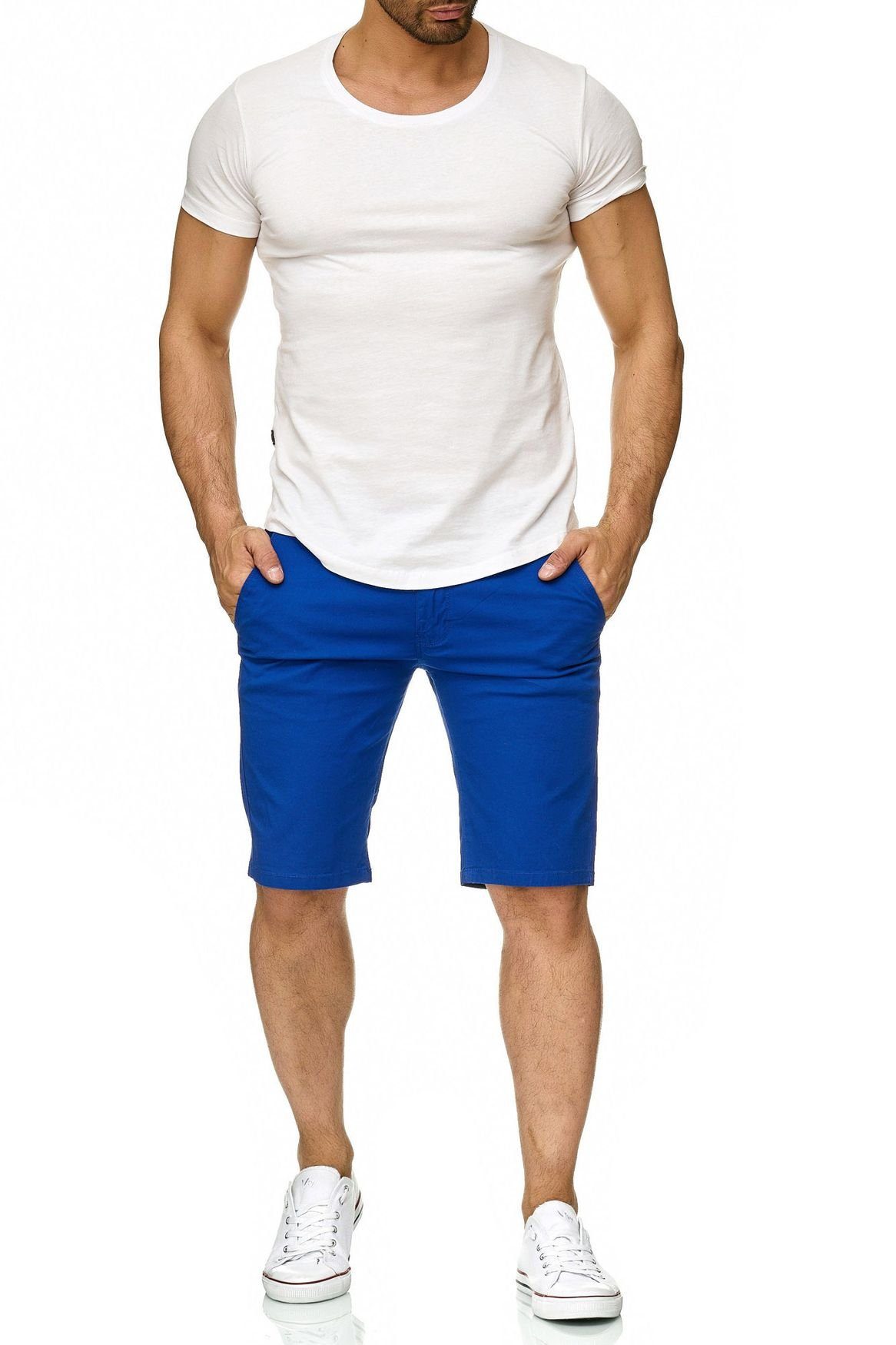 Egomaxx Kurze in Capri Chino Shorts Hose & Sommer 2300 Chinoshorts Fredy (1-tlg) Blau Roy Bermuda