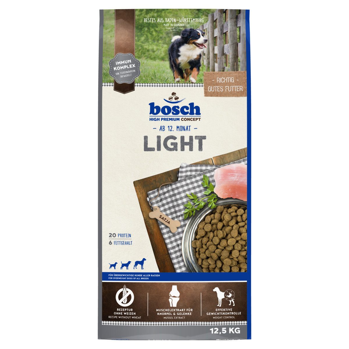 Bosch Petfood Light 12,5 kg, Trockenfutter für: Hund
