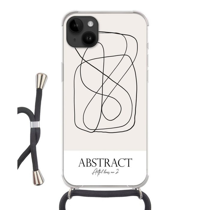 MuchoWow Handyhülle Kunst - Linienkunst - Abstrakt Handyhülle Telefonhülle Apple iPhone 14 Plus