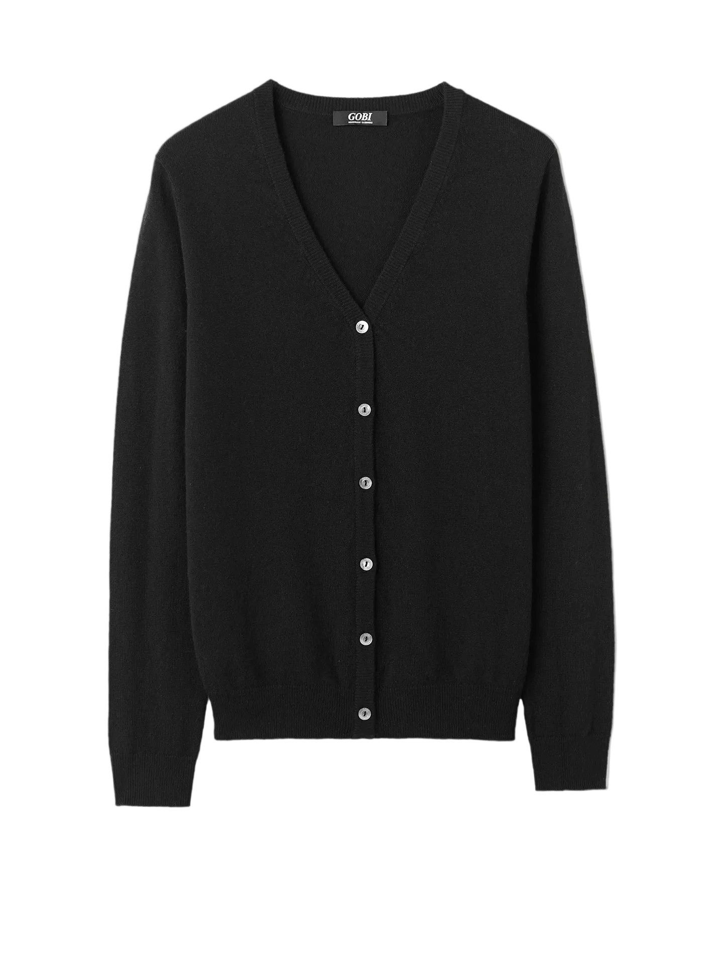 Cardigan V-Ausschnitt Kaschmirstrickjacke