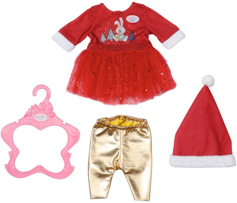Baby Born Puppenkleidung »Weihnachtskleid, 43 cm« (Set, 4-tlg)