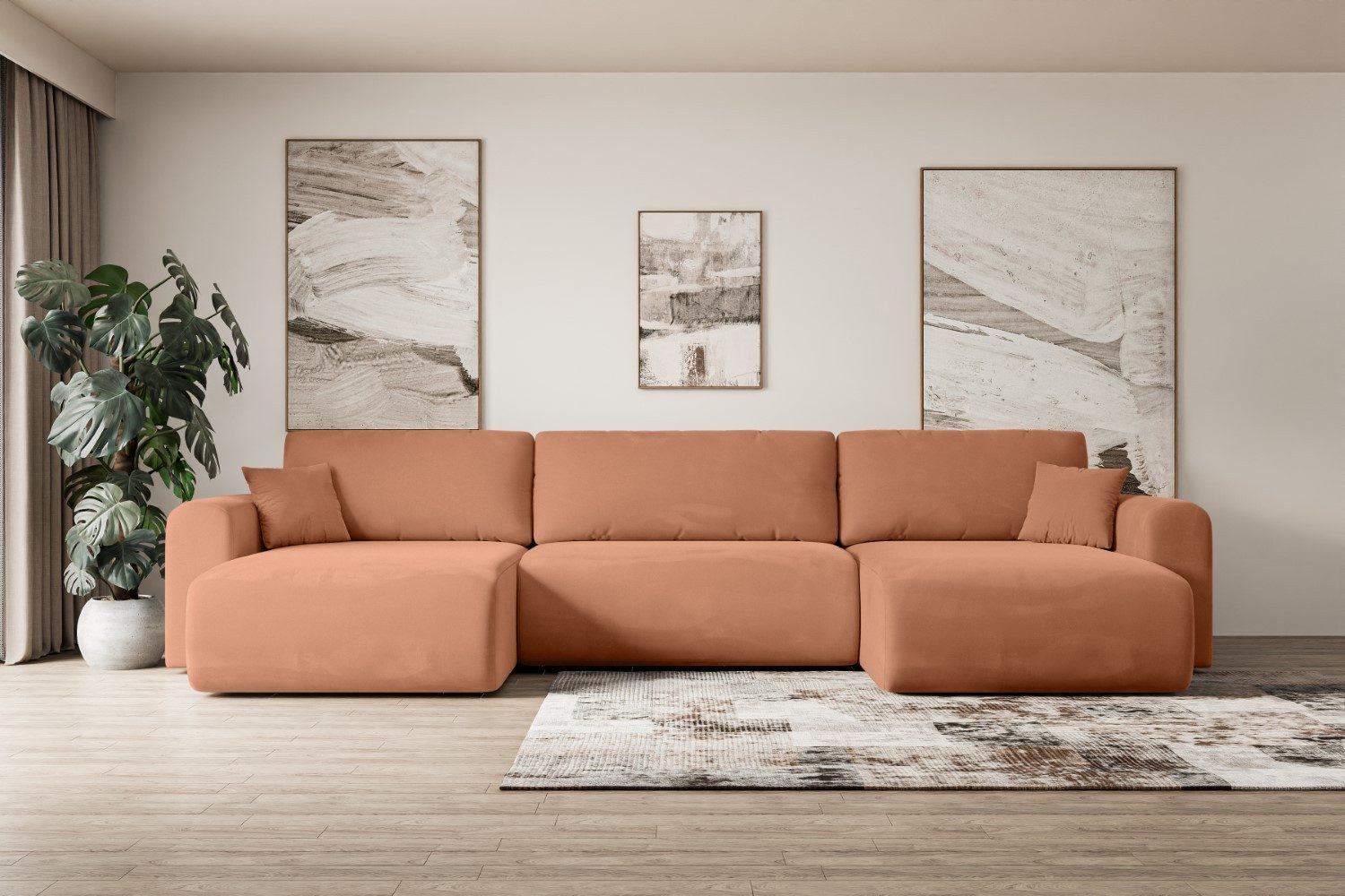 ALTDECOR Wohnlandschaft ORRO-U, Couch mit Schlaffunktion, günstig online kaufen