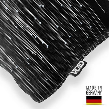 Kissenbezug, VOID (1 Stück), Streifen Linien Schwarz Weiß Muster linie abstrakt dunkel technologie