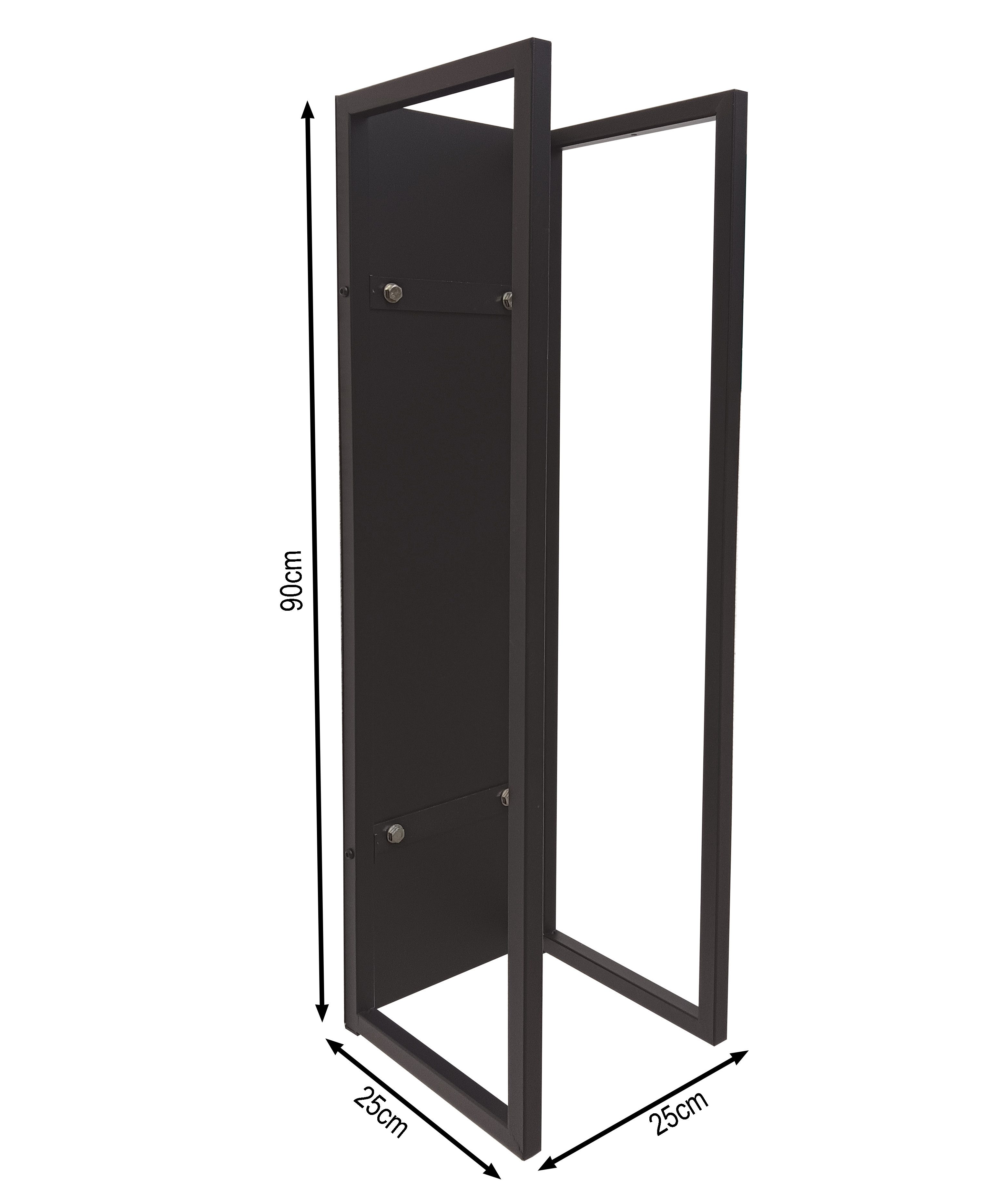 Quick Star Kaminholzregal Wandregal 25 x 25 x 90 cm, BxTxH:25x25x90 cm, Schwerlast getestet