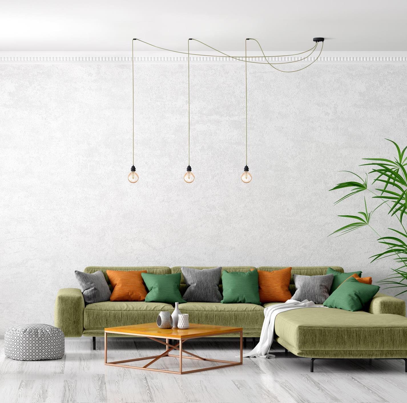 Hoopzi Pendelleuchte Hang 3 Pendelleuchte Textilkabel günstig online kaufen