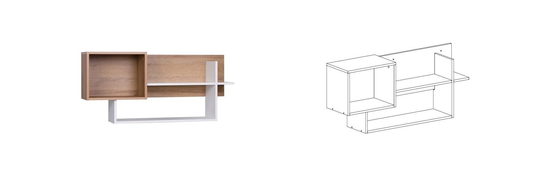 Marmex Möbel Schrank-Set Grant SET A Jugendzimmer Set Mehrzweckschrank Set weiß, (4-St), Vollauszug der Schubladen, Scharniere-Soft-Close