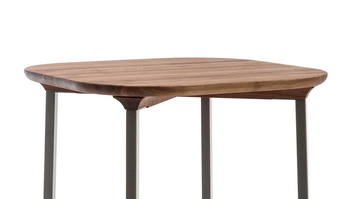 Rolf Benz Stehtisch Rolf Benz Stehtisch 935 Nussbaum Metall grau B65 H110