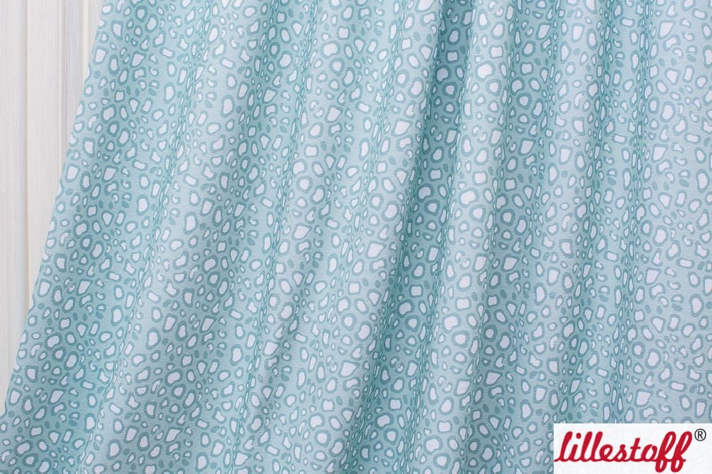 lillestoff Stoff Bio Jersey Stoff Leopard, Lillestoff Leo Mini Pastell rainforest, Meterware, 50 cm x 150 cm