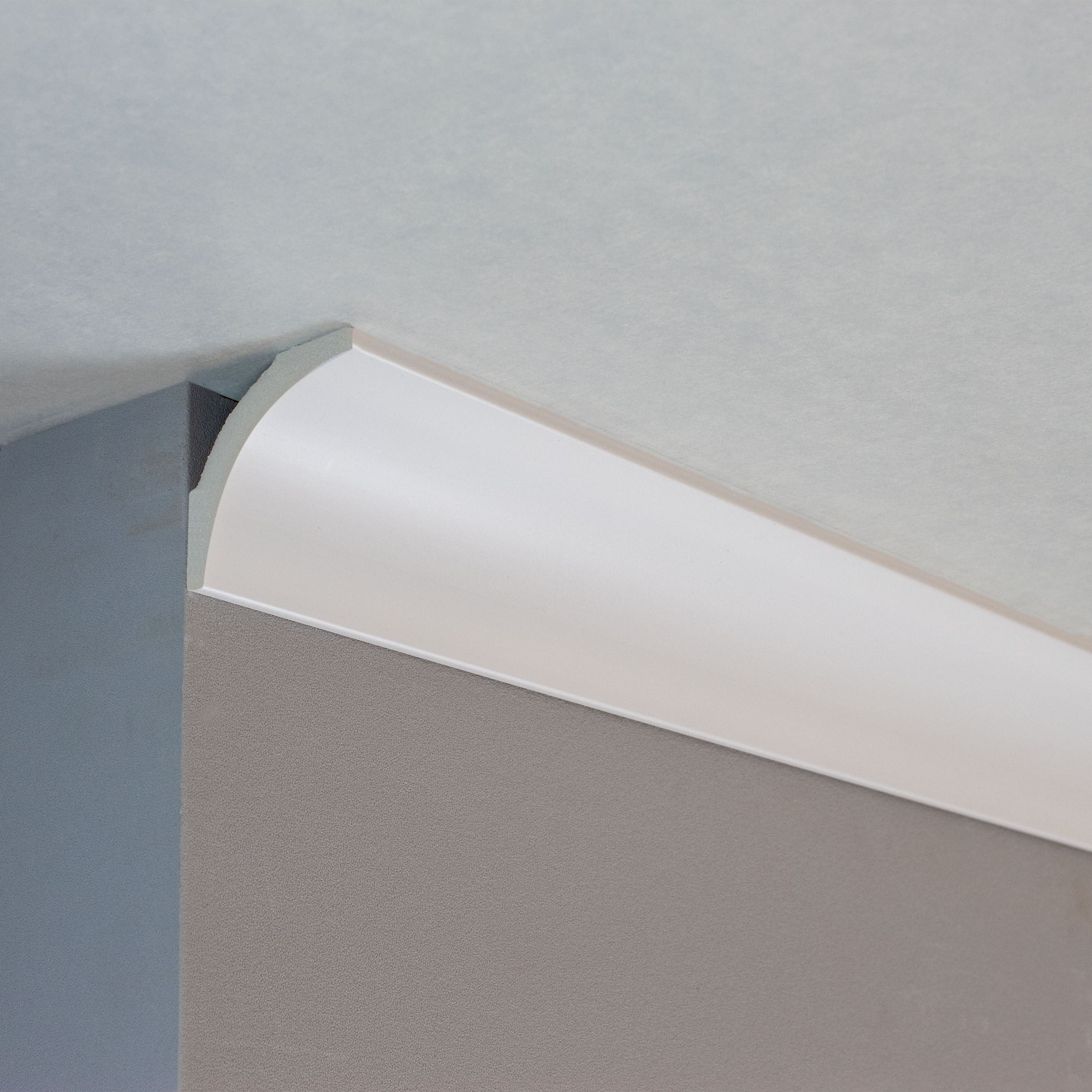 PROVISTON Stuckleiste Deckenleiste, 48 x 48 x 2000 mm, modern, kleben, schrauben, nageln, Kunststoff, 1-St.