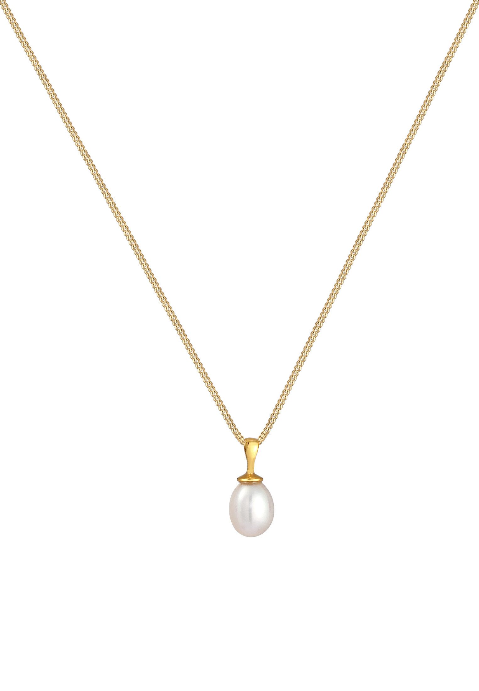 Elli Perlenkette Panzerkette Anhänger Süsswasserperle 925 Silber günstig online kaufen