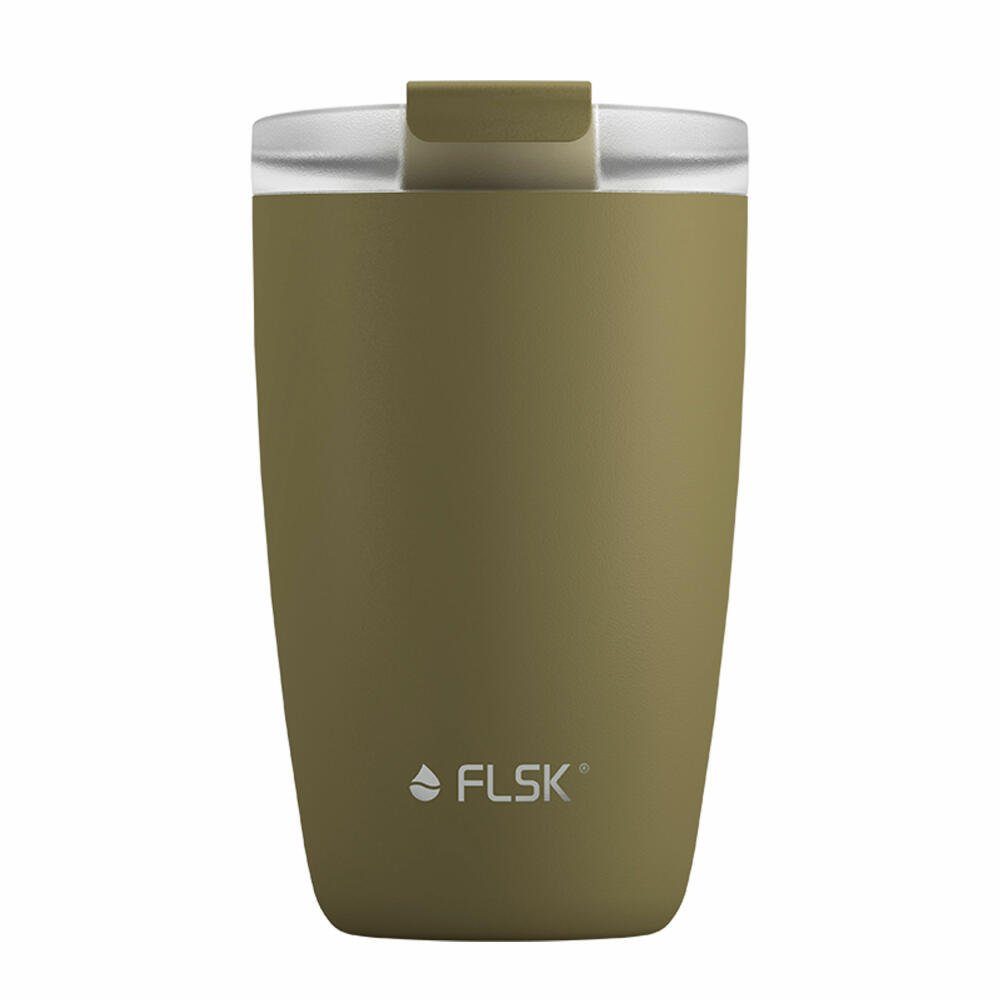 FLSK ml, Khaki Coffee-to-go-Becher Edelstahl CUP 350