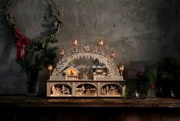 my home Schwibbogen Baal, Weihnachtsdeko, mit Unterbau und Weihnachtsmarkt, 45 x 33 cm