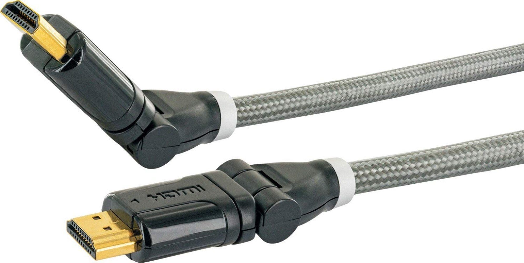 COFI 1453 High-Speed HDMI Kabel mit Ethernet 1m schwenkbar, 360° HDMI Stecker HDMI-Kabel