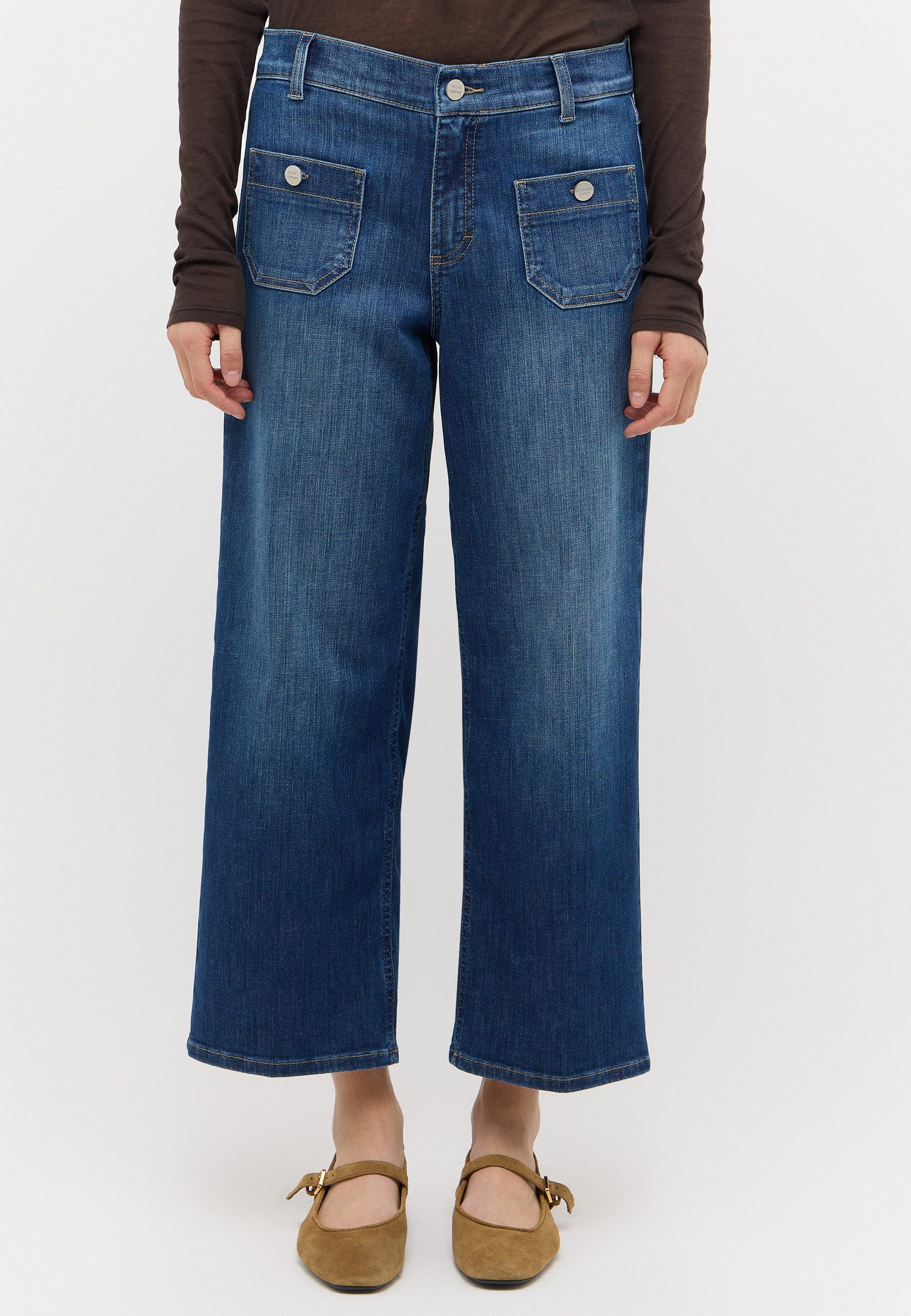 ANGELS 7/8-Jeans LINN SMART Culotte-Design, Relaxed Fit, aus weicher Baumwollmischung