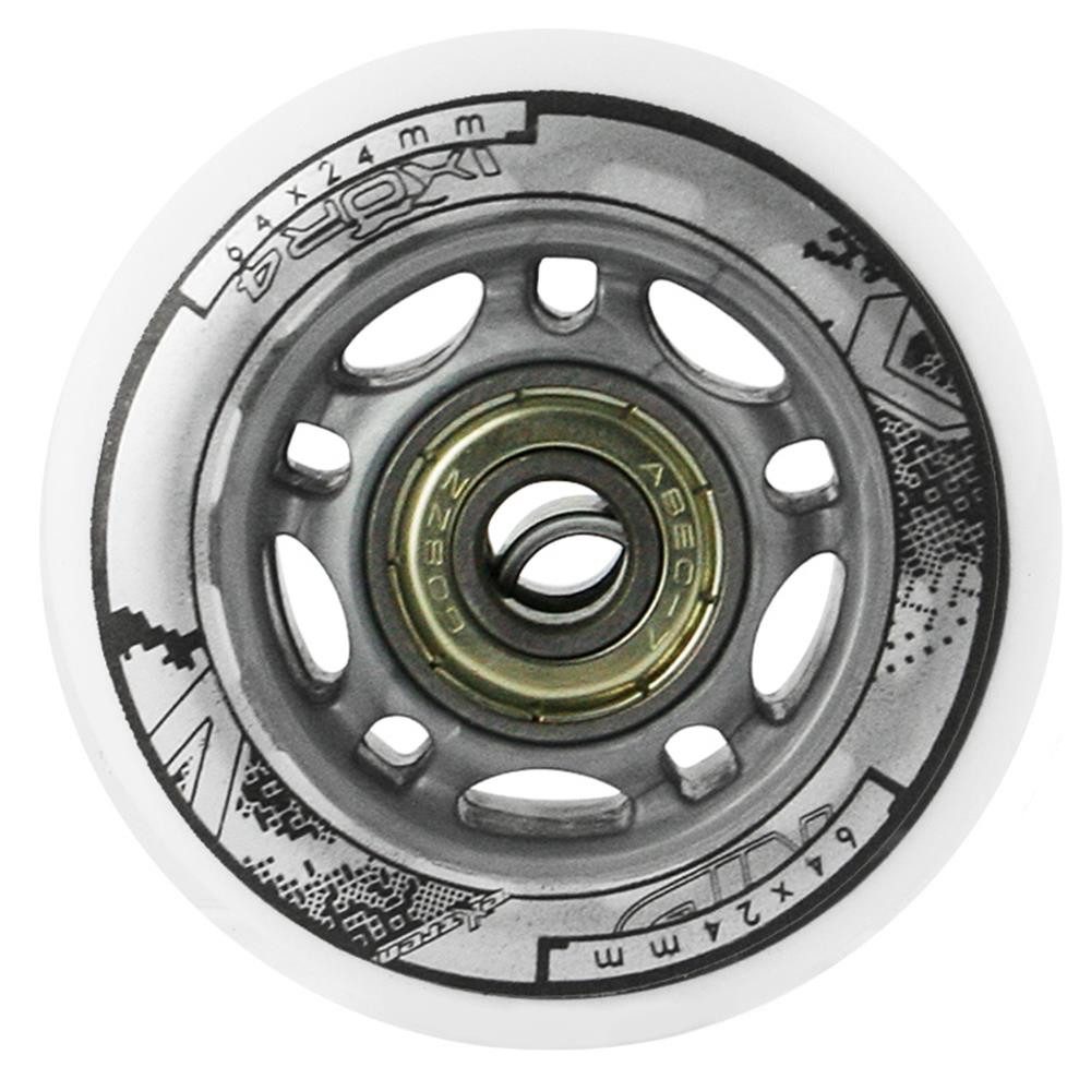 NILS EXTREME Inlineskates-Rolle Inliner 4 Rollen Räder PU 64x24mm 82A + 8x ABEC-7 Lager