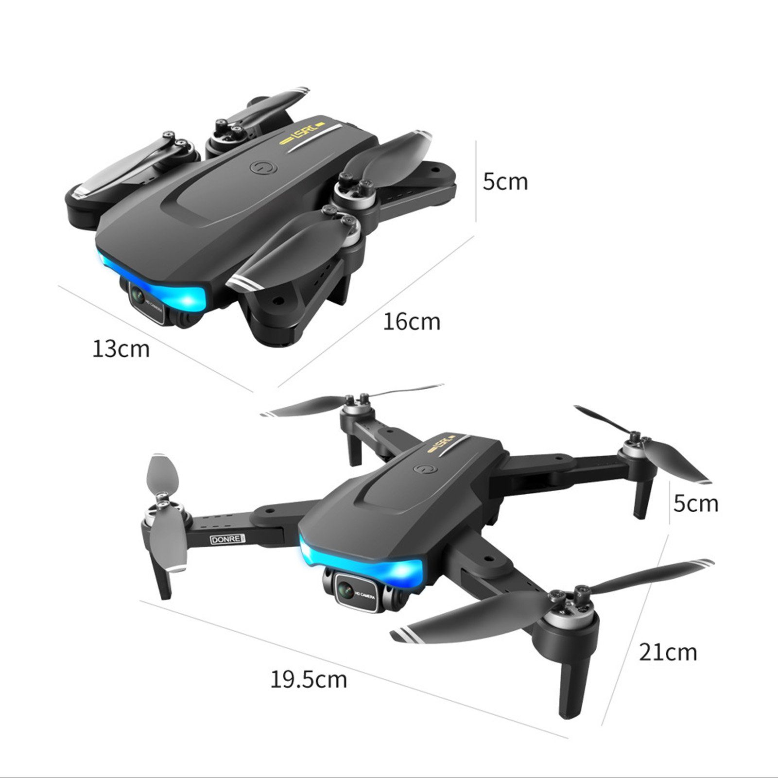 Drohne RC Flug) mit , Kamera (1920x1080, 8K Quadrocopter Rutaqian Bürstenlosen 28 Drohne Faltbare Motor Dual Minuten