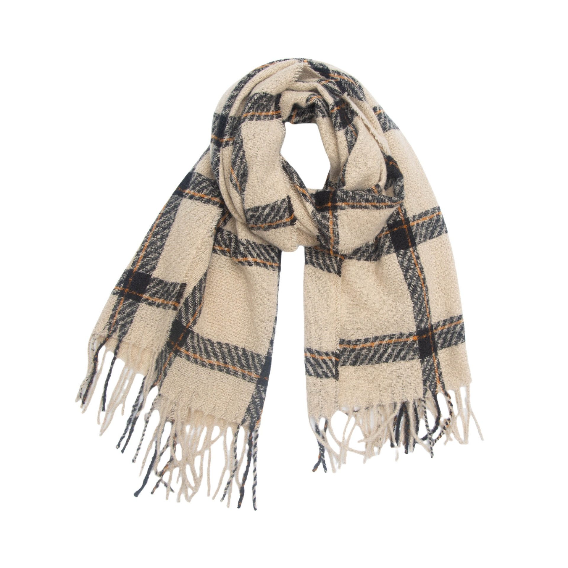 Blusmart Wollschal Fransenschal für Herbst und Winter, (Groß: 180 x 63 cm, Vielseitiger und minimalistischer Stil), Warm und stylisch