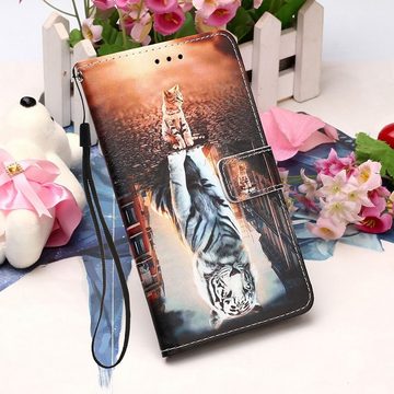 Wigento Handyhülle Für Samsung Galaxy S22 Ultra 5G Kunstleder Handy Tasche Book Motiv 1 Schutz Hülle Case Cover Etui Neu