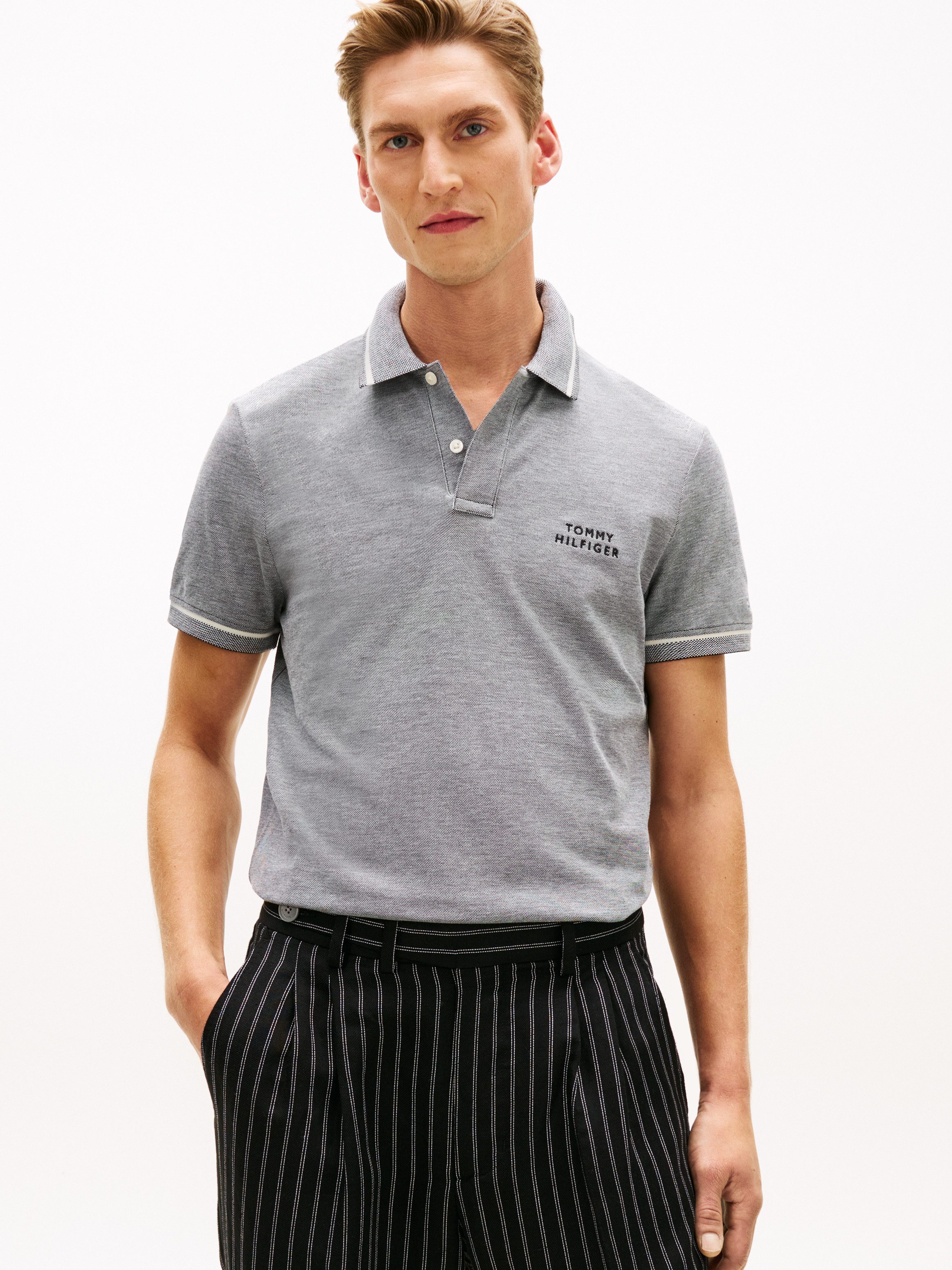 Tommy Hilfiger Poloshirt OXFORD TWO TONE REGULAR PLACKET Regular fit mit Polokragen