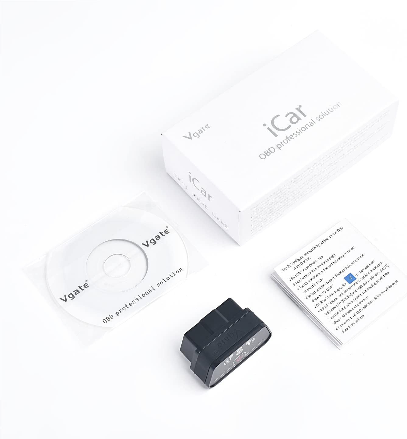 Vgate OBD2-Diagnosegerät Vgate iCar2 OBD2 Scanner Bluetooth 3.0