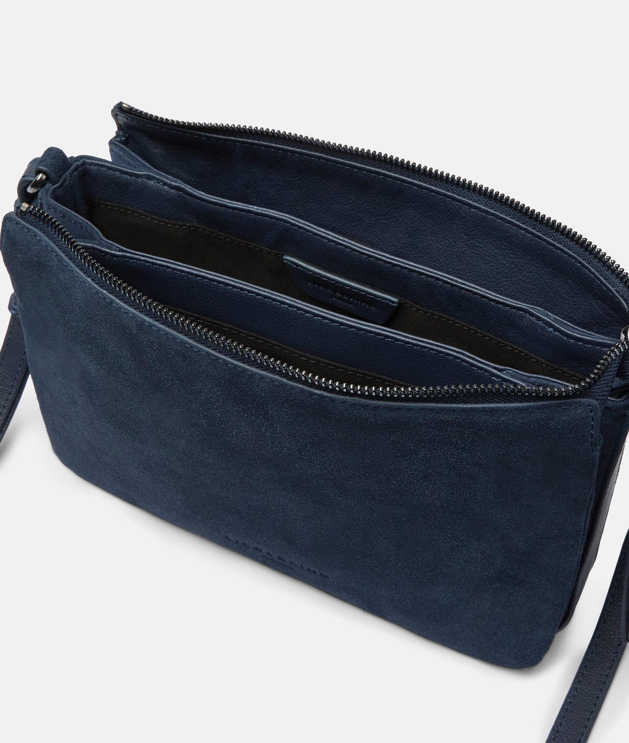 Liebeskind Berlin Umhängetasche Nina Crossbody M, Geräumige Umhängetasche aus weichem Veloursleder