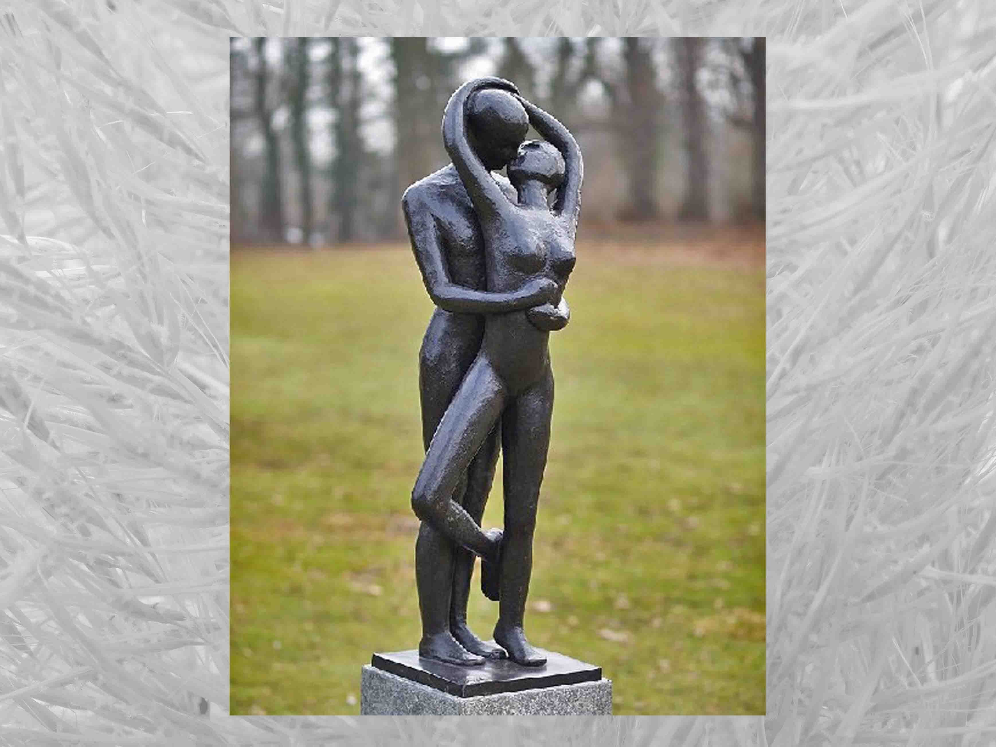 IDYL Gartenfigur IDYL Bronze-Skulptur Küssend Liebespaar, Bronze