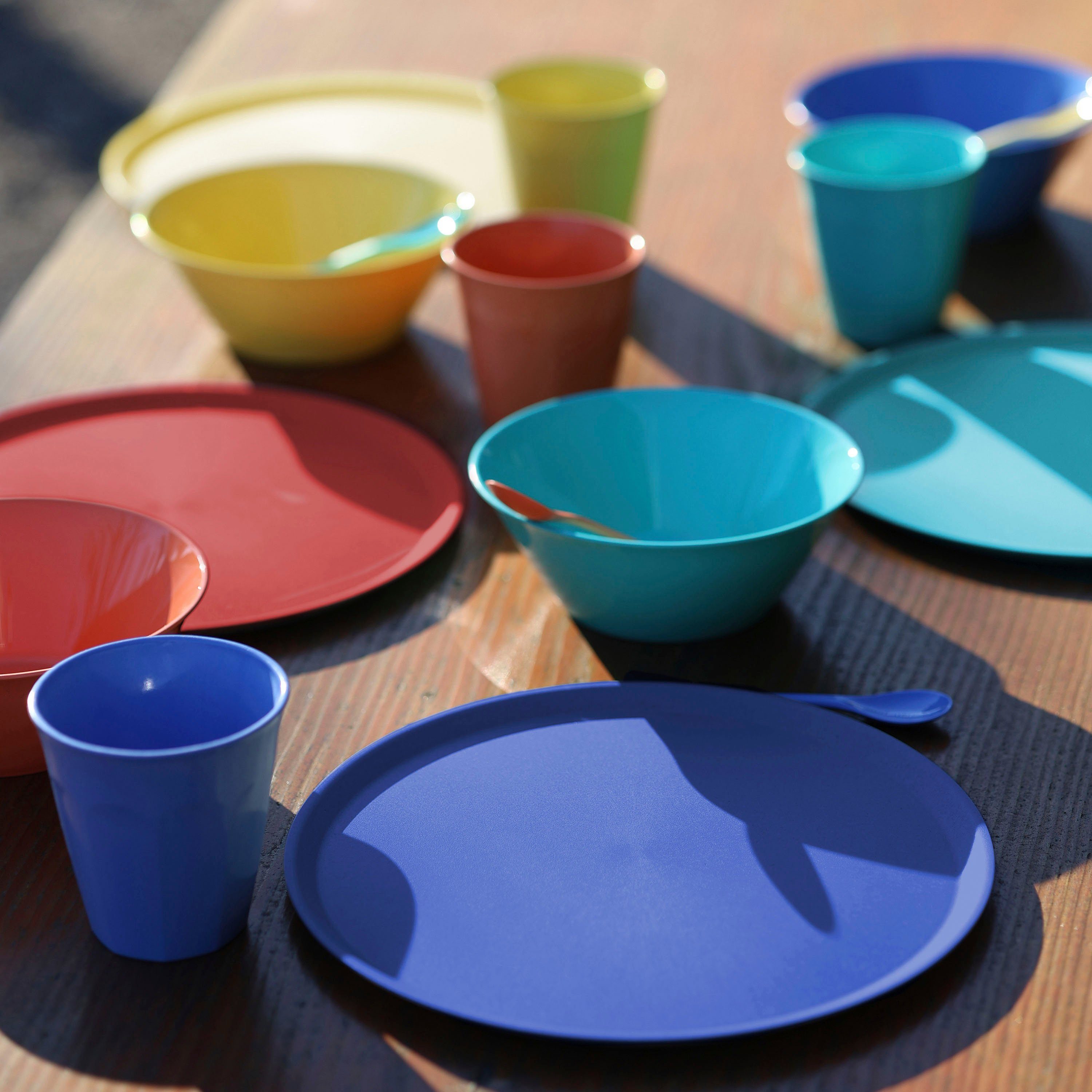 KOZIOL Geschirr-Set NORA SET LOLLIPOP (16-tlg), 4 Personen, Kunststoff, 100% recycelbar, 100% made in Germany, 100% melaminfrei