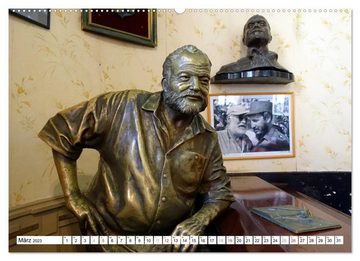 CALVENDO Wandkalender Hemingways Havanna - Ein Dichter und seine Stadt (Premium, hochwertiger DIN A2 Wandkalender 2023, Kunstdruck in Hochglanz)