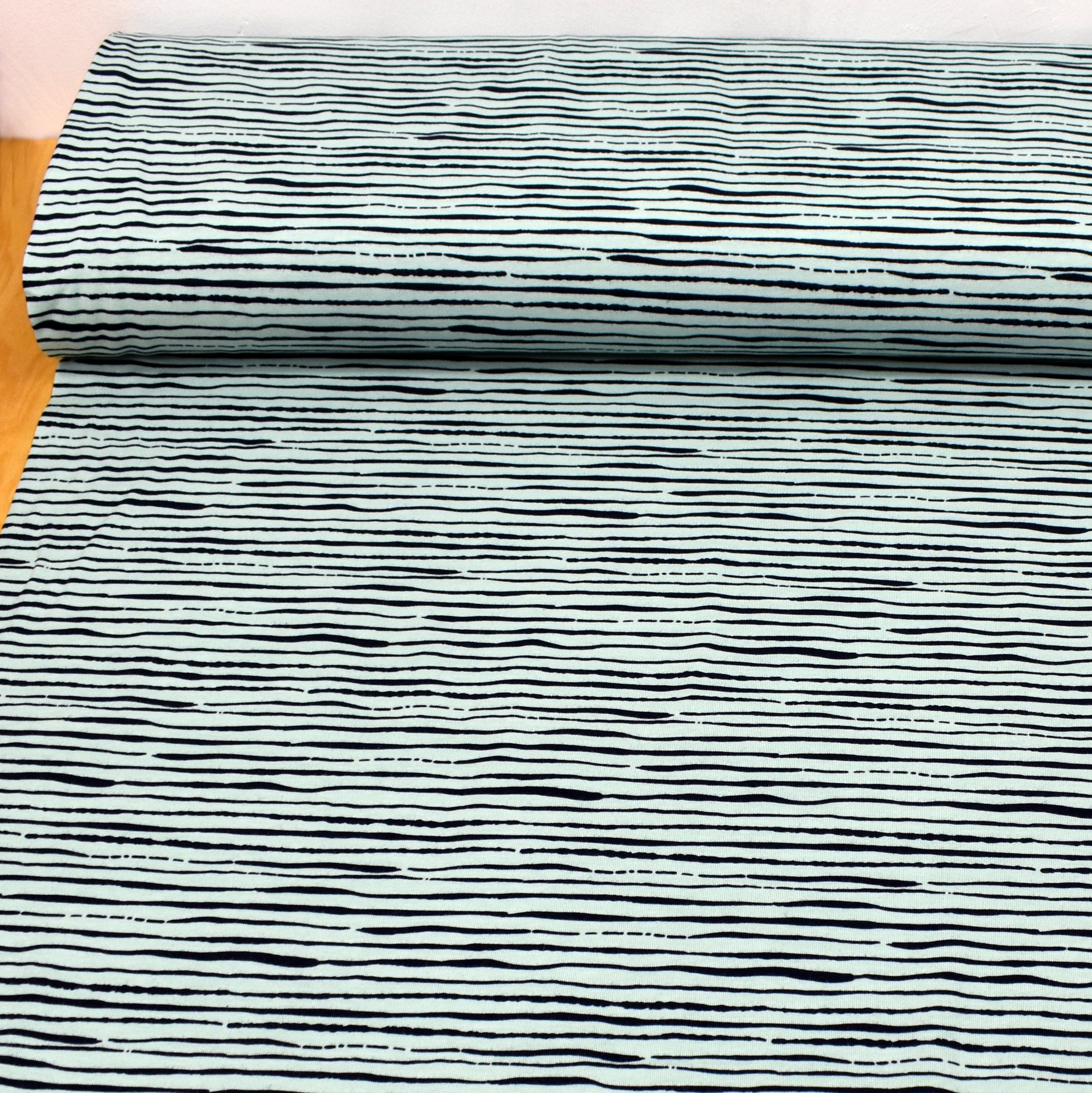 Thumbnail - MAGAM-Stoffe Stoff "Sam", Kinder Streifen Jersey ÖKO-TEX Meterware ab 50cm