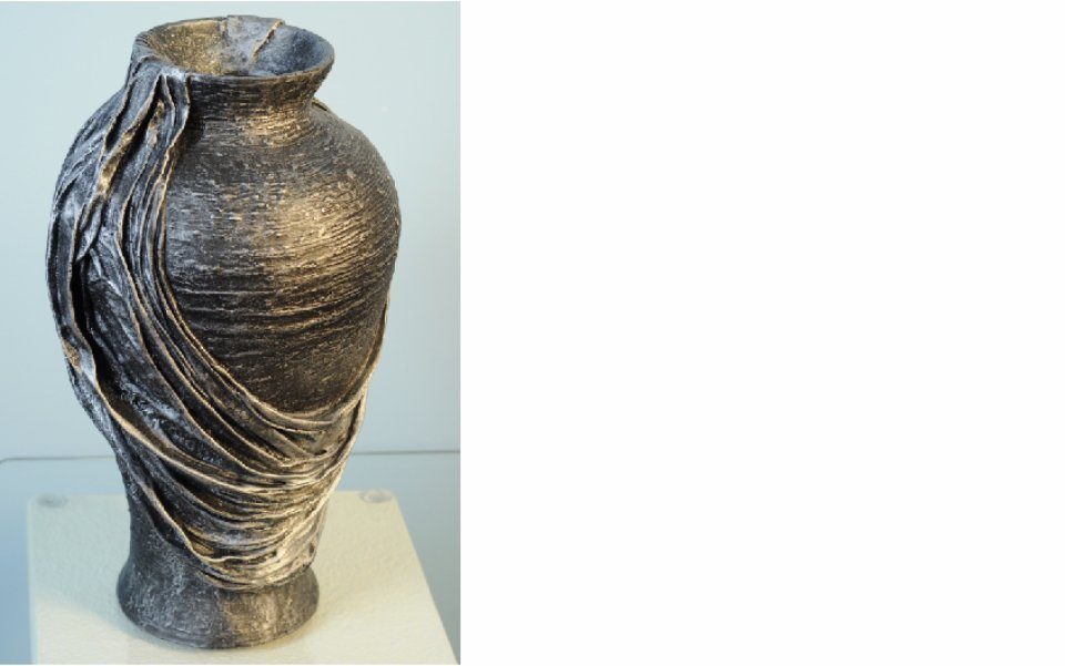 JVmoebel Skulptur XXL Vase Tisch Dekoration Deko Vasen Antik Stil Figur Kelch Rom 45cm