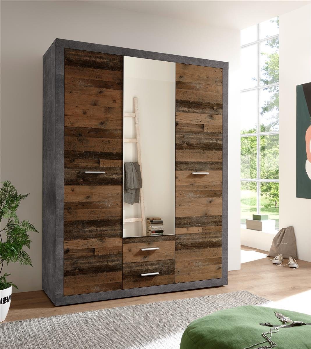 möbelando Kleiderschrank Stern 151 x 198 x 55 cm (B/H/T) günstig online kaufen