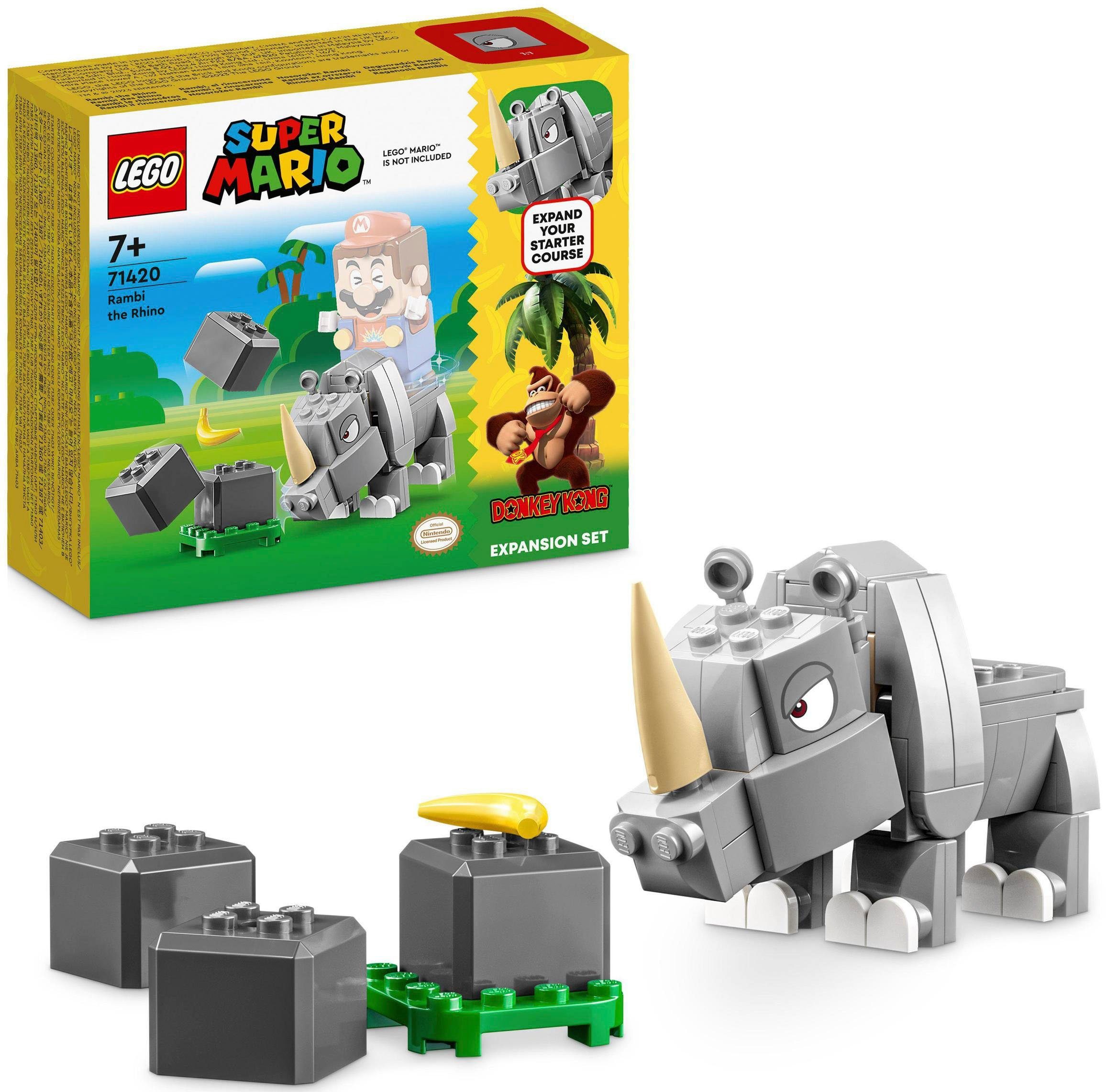 Rambi das Rhino – Erweiterungsset (71420), LEGO® Super Mario Konstruktionsspielsteine